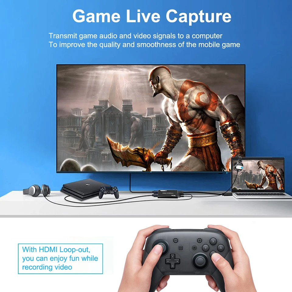 HDMI-compatible USB 3.0 Video Capture Card 1080P 60fps HD Video Recorder Grabber For OBS Capturing Game Card Live