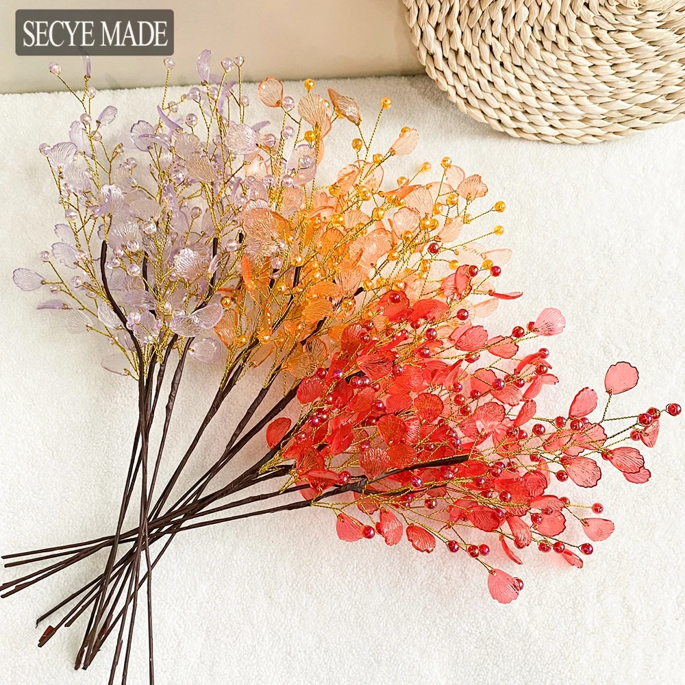 

Simulated Flower Material Package Colorful Acrylic Petals Material Artificial Flower Weaving Kit DIY Handmade Wedding Decor K107