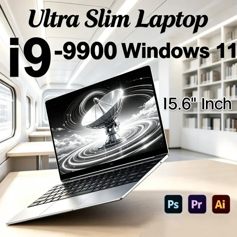 Streaming 15.6 Inch Laptop Intel Core I9-9900 Windows 11 32GB DDR4 M.2 2TB SSD Ultrabook Computer