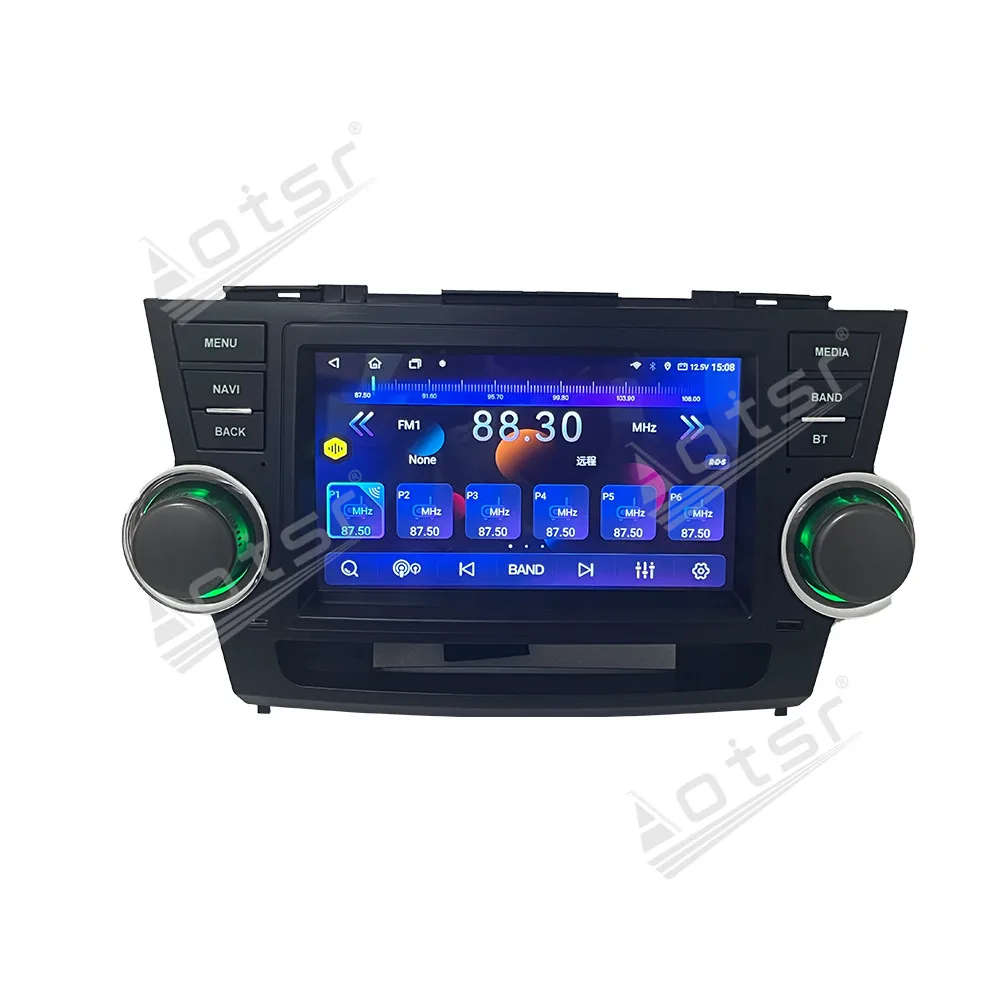 8’’ Android 14 Carplay For Toyota Highlander 2009-2014 GPS Navigation Car Radio HD Touch Screen Multimedia Auto Stereo