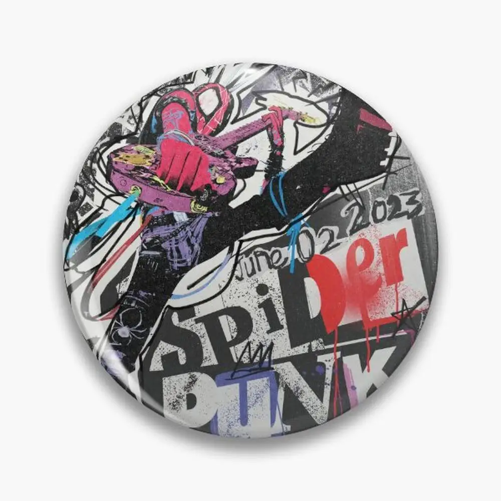 SpiderPunk Pin Buttons Brooches  Jewelry Accessory Customize Brooch Fashion Lapel Badges