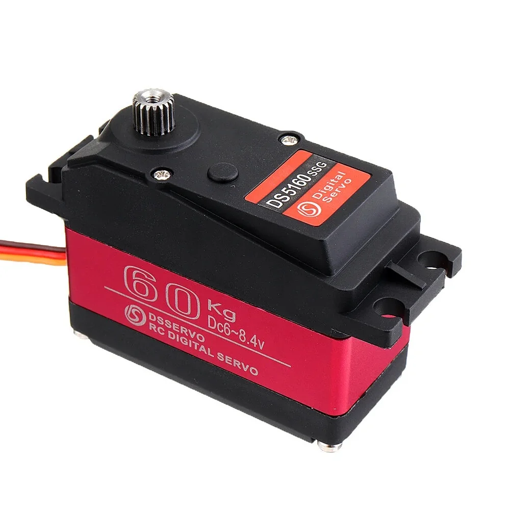 DSSERcalculator DS5160 HV 60kg 180 °/270 ° 18T Metal Gear Digital Servo pour 1/5 Redcat Gardens I Baja 5B SS RC Car Compatible SAVOX-0236 LOSI XL