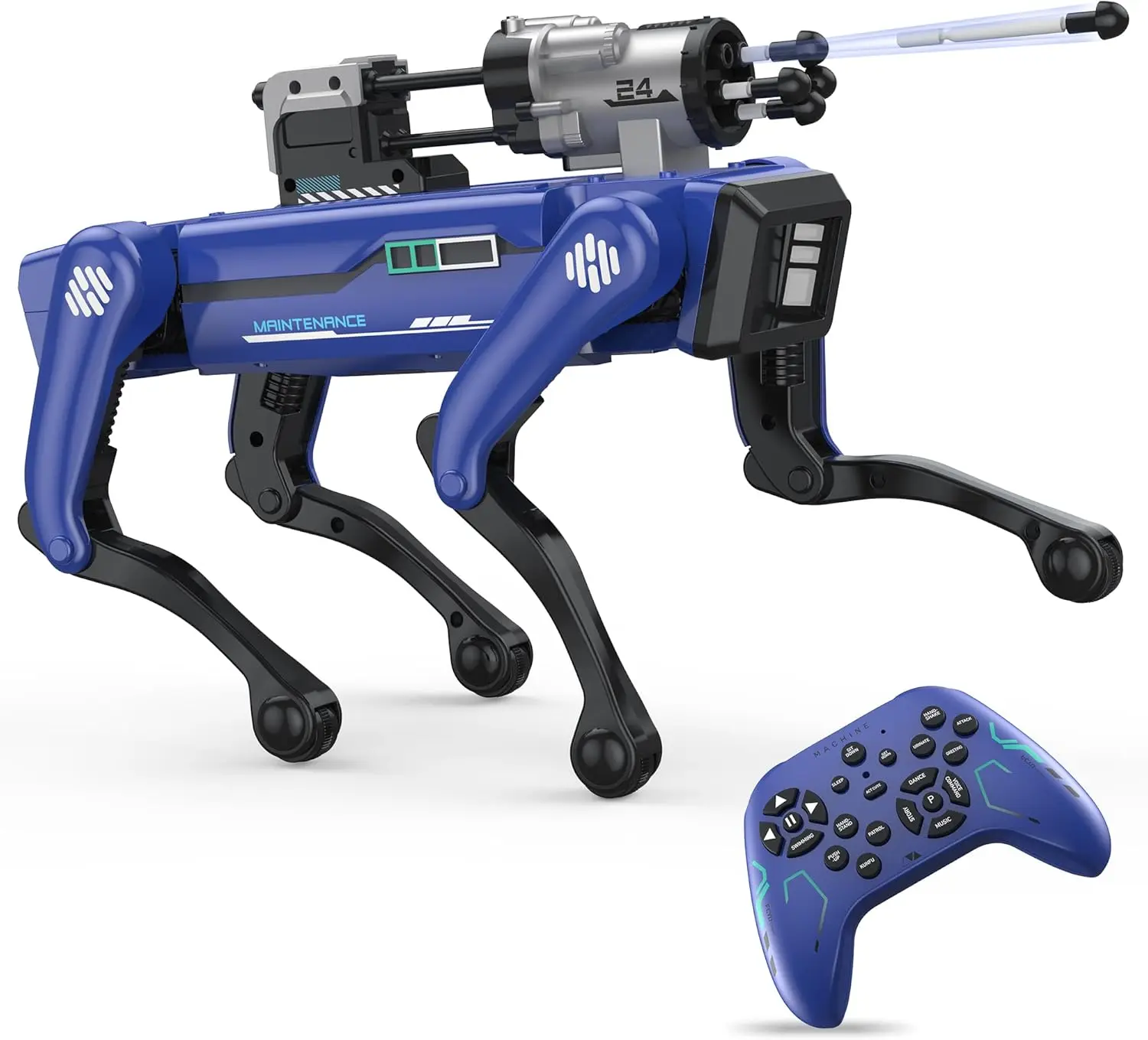 

Interactive Robot Dog Toy with Voice & Remote Control, 30+ Actions, Programmable, 25m Range, Safe ABS Plastic, Gift for Kids 6-12