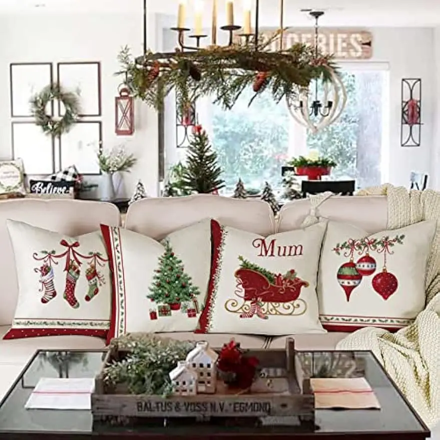 Christmas Decoration Living Room Sofa Decoration Cushion Covers Home Decoration Pillow Cases cojines 60x60 funda