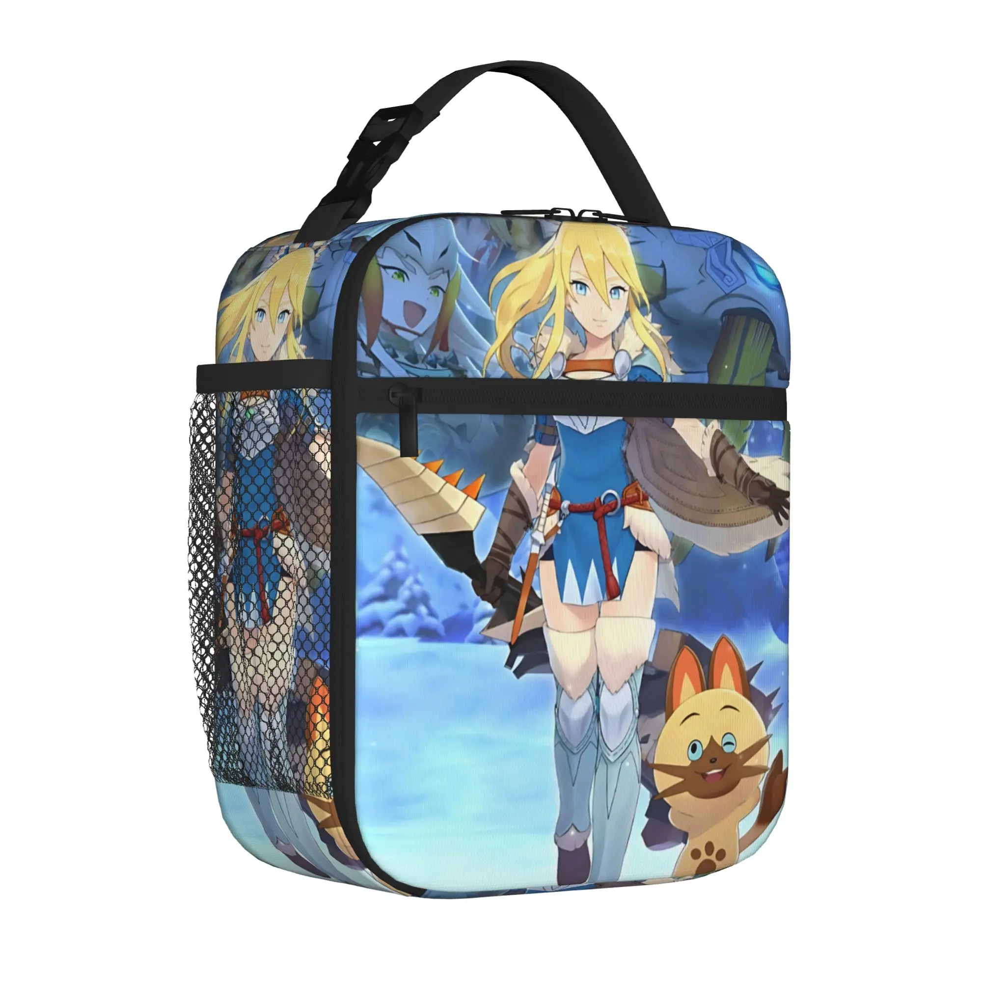 1 Piece For Students Food Container Yellow Portable Pocket Monster Hunter Zipper Closure Aluminum Foil Food Pouch For Travel