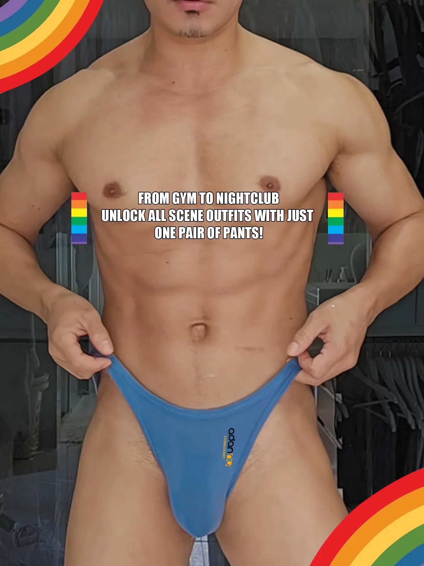 1 pièces ADANNU slips à fourche haute respirant hommes Ultra-mince taille basse slips séchage rapide sport Bikinis Simple couleur unie