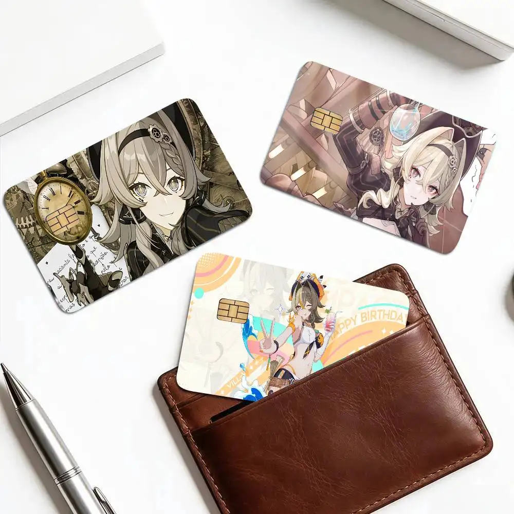 Vill-V Animated Game H-Honkai Impact 3rd Card Sticker Cartoon Art Credit Card Skin Anti Scratch Bank Debit Card Decal