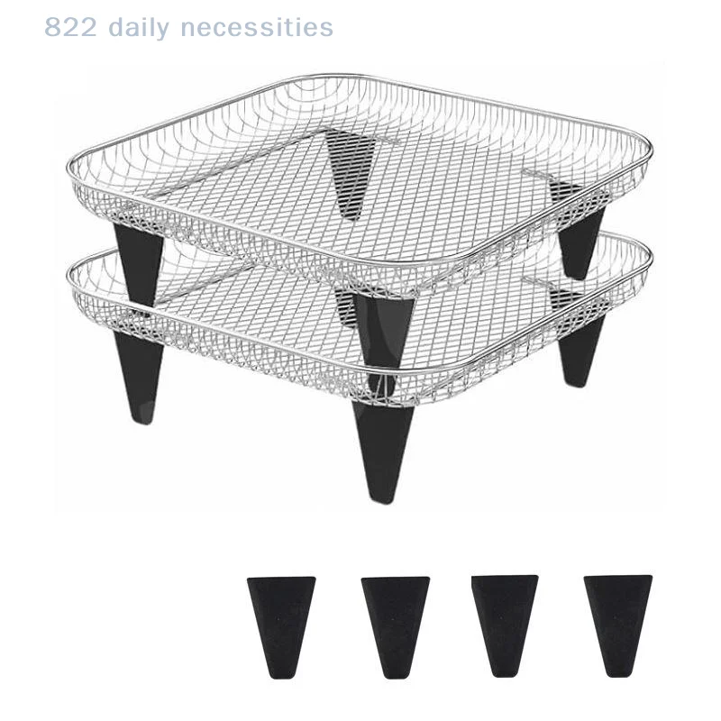 4/6/8Pcs Dewatering Rack Buffer Pad Air Fryer Silicone Feet Steam Protector For Dehydrator Racks Tabs Silica Gel Tray Bumpers