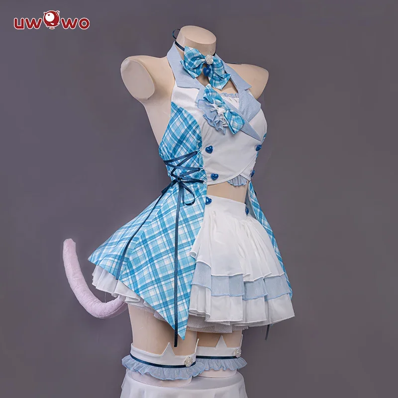 UWOWO NEKOPARA Vanilla Cosplay Costume New Maid Dress Idol Stage Chocola Vanilla Theatrical Maid Halloween Cos For Girl Women