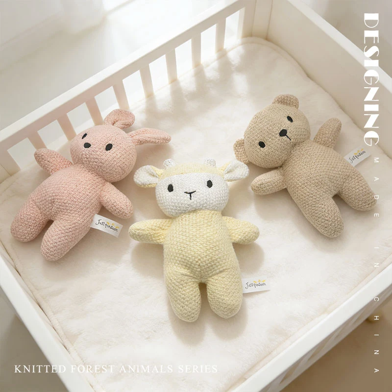 

Вязаная крючком игрушка ручной работы в виде мультяшного животного, мягкая плюшевая игрушка для младенцев, успокаивающая игрушка для сна, подарки для детей на день рождения