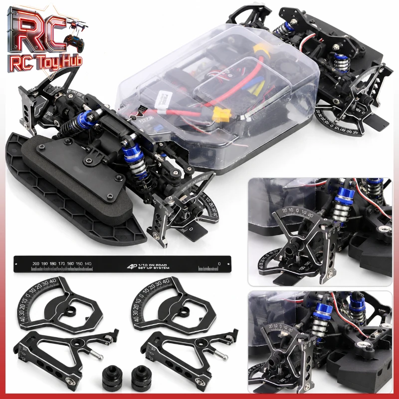 1/10 RC Road Racing Car 4D Setup System Camber Gauge Aluminum Alloy Chassis Measurement Tool RC Model Upgrade Accessory