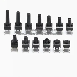 100pcs Light touch switch vertical 6 * 6 * 4.3/5/6/7/8/8.5/9/10/11/12 -- 15 mm micro buttons