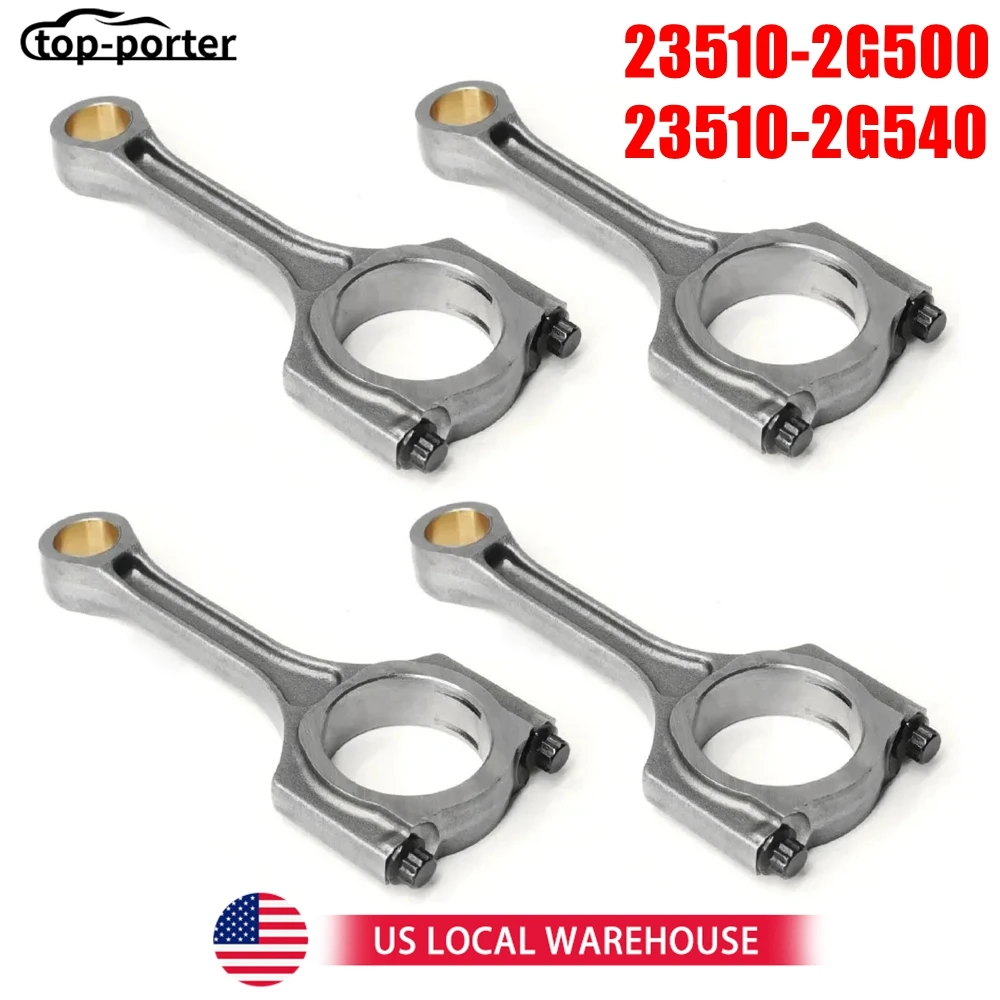 

23510-2G500 4 шт. Шатун 23510-2G540 для Kia Sorento 2014-2020 4-дверный 2,4 л для Hyundai Sonata 4-дверный 2,4 л 2011-2016 гг.