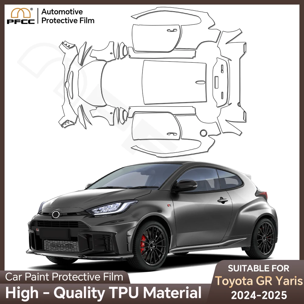 

TPU Pre-cut For Toyota GR Yaris 2024 2025 Protective film for car paint anti-scratch body sticker Bra Repair Kit Transparent 8.5