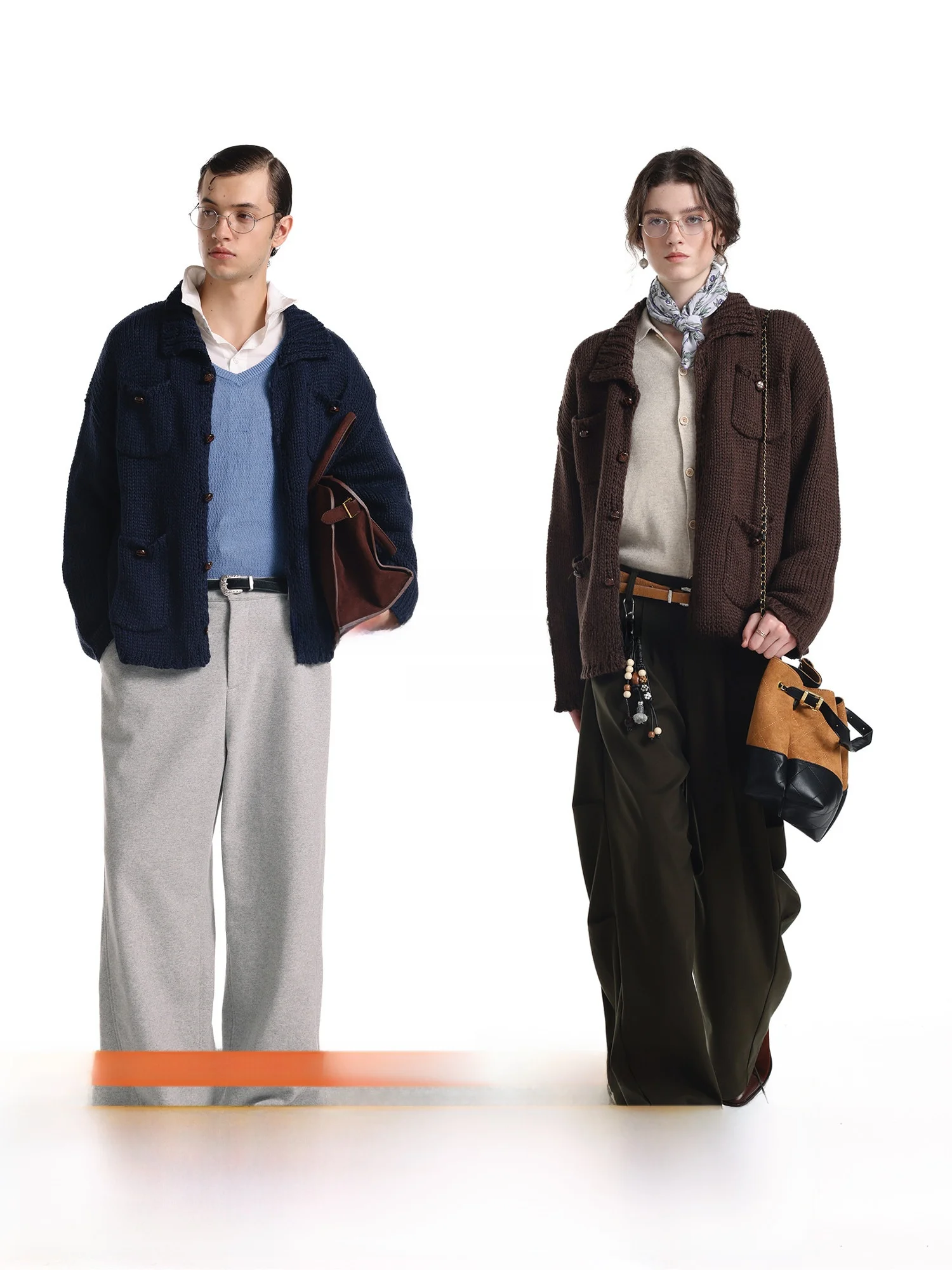 

Casual Wool Blend Knitted Cardigan with kets Thi Gauge Casual Sle Faion Urban Long Sve Winter Sweater for Men And...