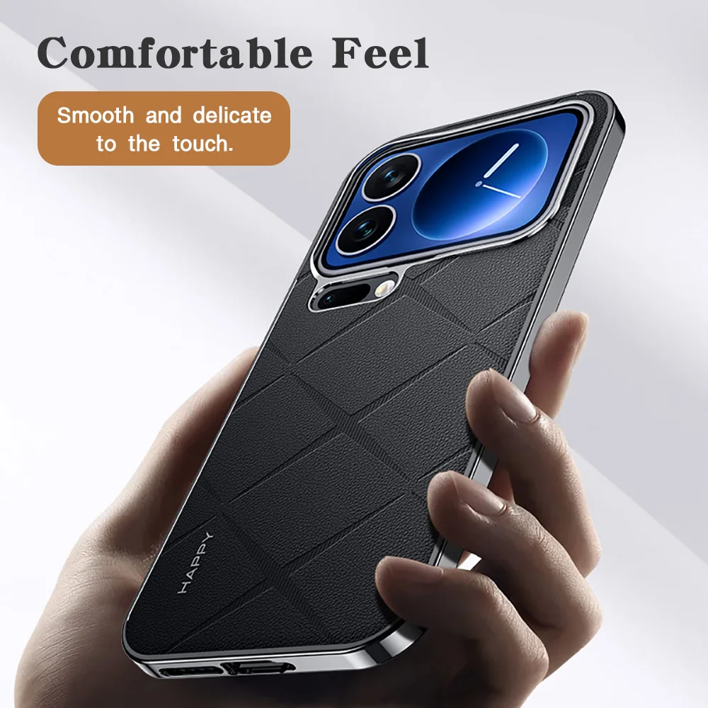 Phone Case For Xiaomi 17 15 14 Ultra Pro Max Large Window Lens Phone Cover Shockproof Non-Slip Anti-Fingerprint Business Shell