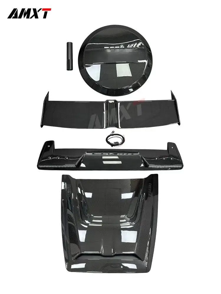G800 B Style Body Kits For Mercedes Benz G-class W464 High Quality Dry Carbon Roof Light Tire Cover Hood Wing Car Accessories