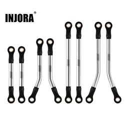 INJORA Stainless Steel High Clearance Chassis Links Steering Link Set for 1/18 RC Crawler TRX4M Upgrade (4M-08 4M-57)