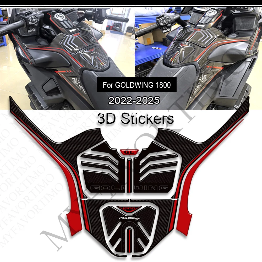 Ensemble de protection pour réservoir de gaz, carburant et huile, autocollants pour carrosserie, pour Honda Goldwing Gold Wing GL1800 LG 1800 F6B Tour carénage garde-boue 2022 – 2025