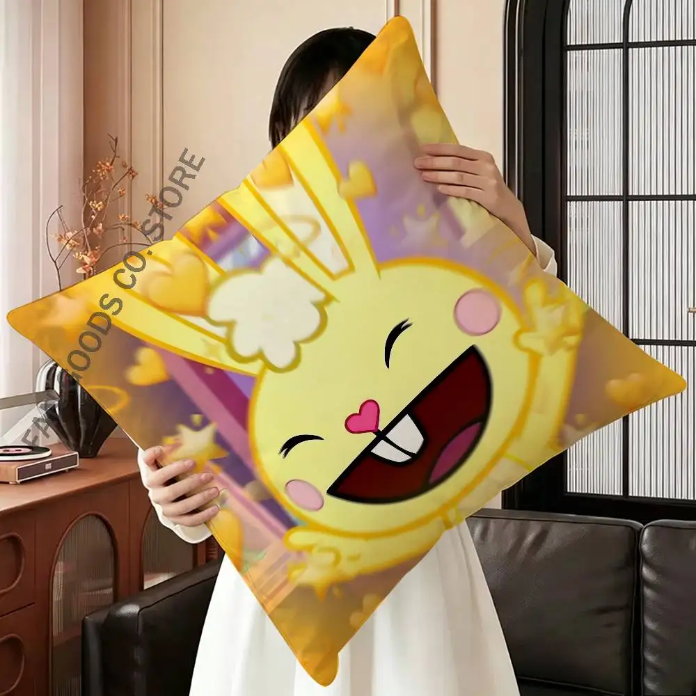 H-Happy Tree Friends Cuddles Pillow Case Ultra Soft Skin Friendly Fabric Cloud Like Comfort & Concealed Zipper