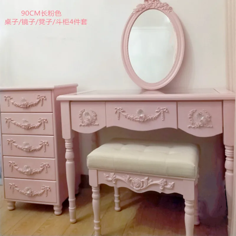 Dresser bedroom European-style French small-sized makeup table modern storage cabinet integrated small dressing table book table