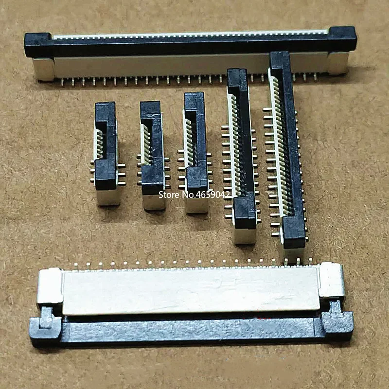 5pcs FFC FPC Socket 0.5mm Vertical Type Ribbon Flat Connector 4/6/8/10/12/14/16/20/24/30/34/40/50 Pin