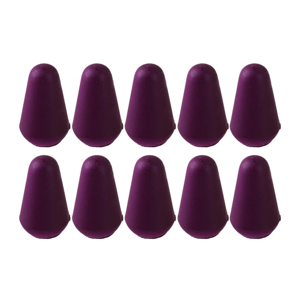 10 x Purple/gold Music Part Electric Guitar Plastic 5 Way Tip Switch Knob Cap