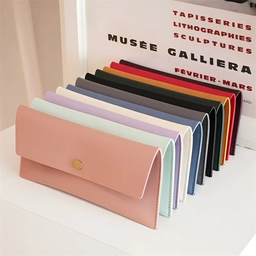 

Simple PU Leather Envelope Wallets Korean Style Multifunctional Women Long Clutch Bag Coin Purse Portable Change Bag Female