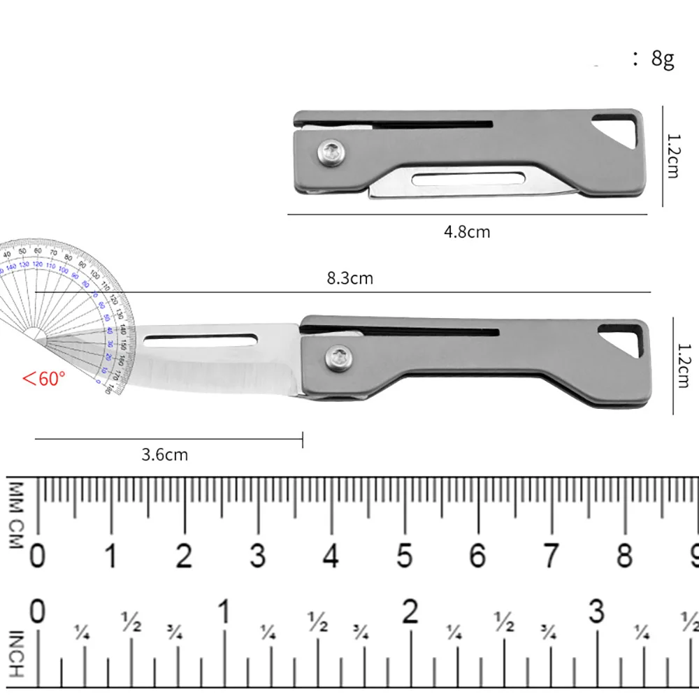EDC Titanium mini folding knife pocket knive thin pocket knife pocket knife for women Fruit knives