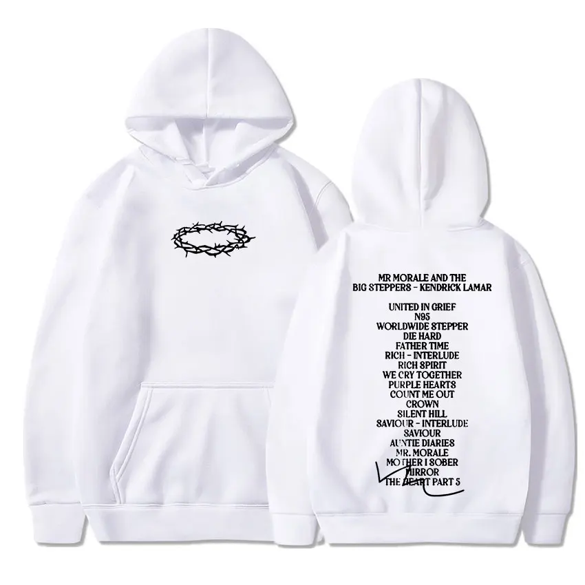 Hip Hop Rapper Kendrick Lamar Hoodie Mr. Morale and The Big Steppers Music Album Print Hoodies Men Women Sweatshirts Streetwear