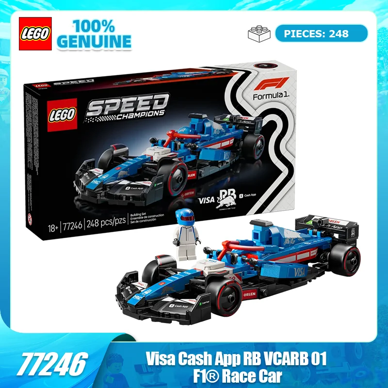 bloques-de-construccion-lego-celebracion-del-dia-de-navidad-77246-visa-cash-app-rb-team-vcarb-01-f1-racing-juguetes-para-ninos-regalo-de-navidad