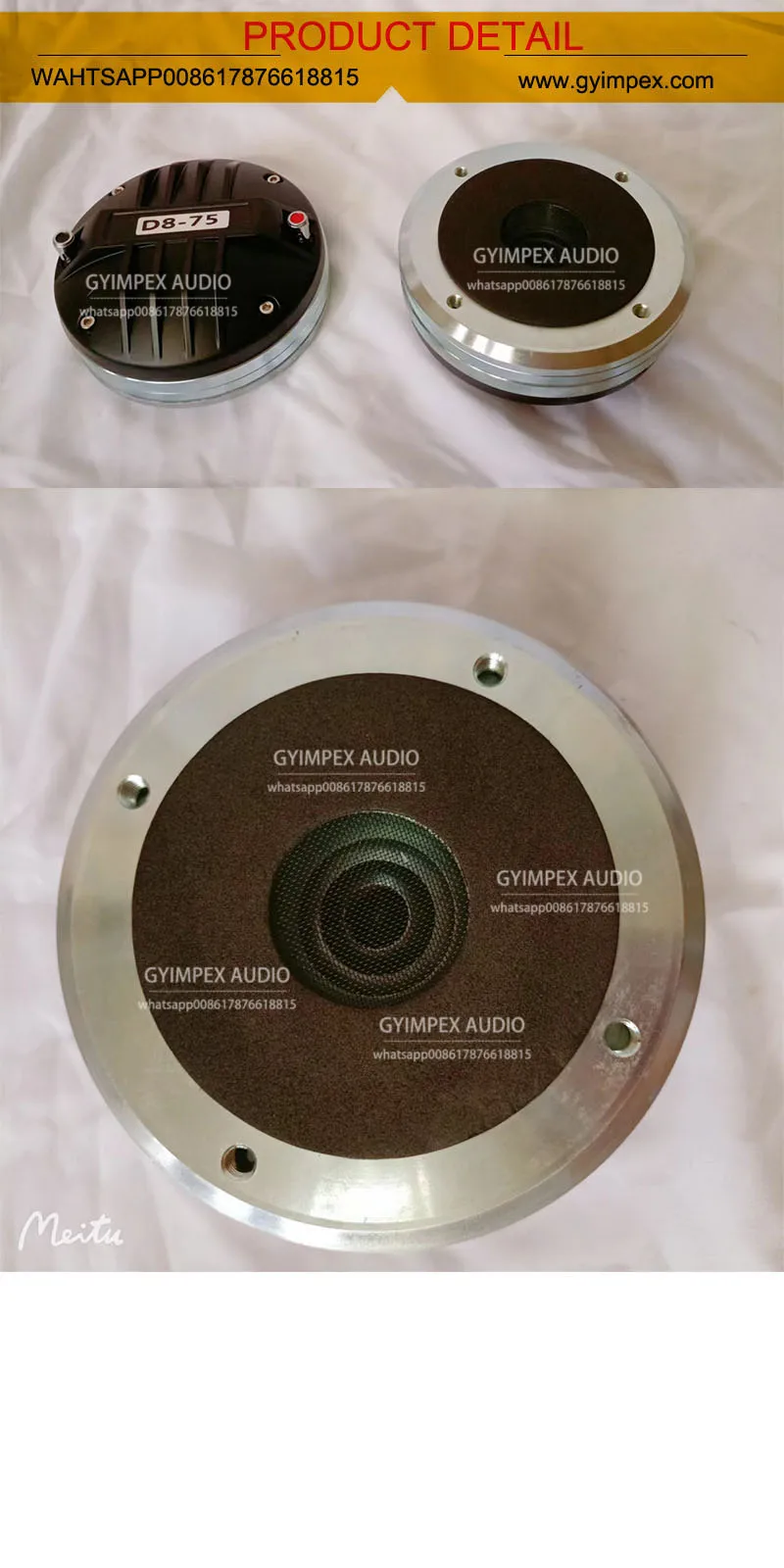 220 W Continuous Power Handling  3.0 in (75 Mm) Voice Coil Diameter Speakers Tweeter 1.5 Inch Hf Compression Driver HF Speaker