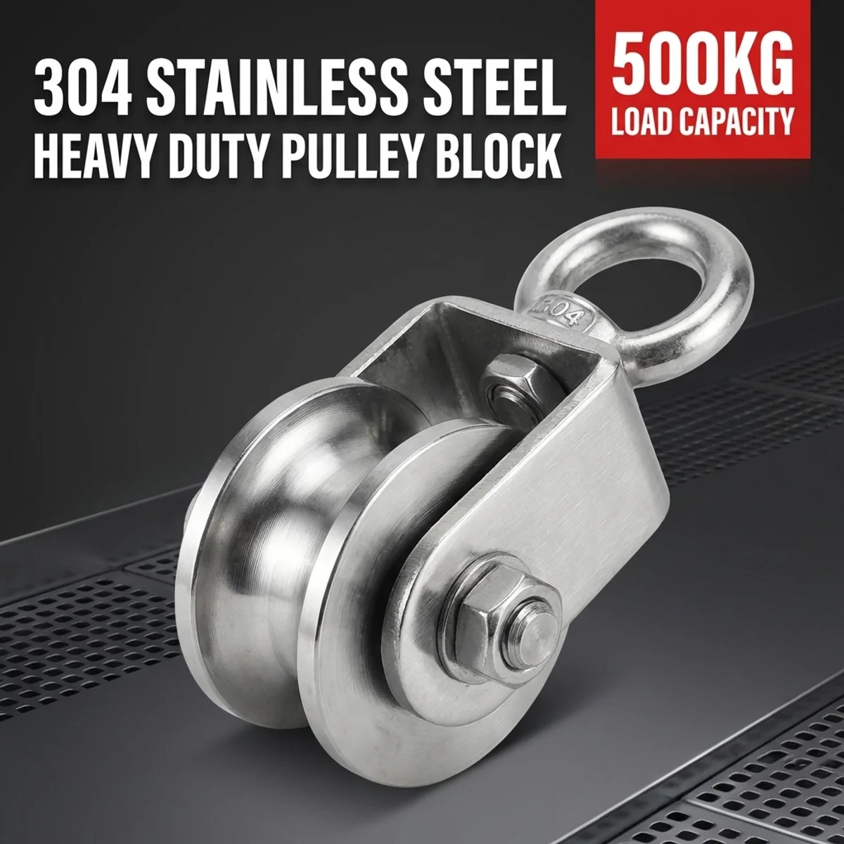 U Type Swivel Pulley 304 Stainless Steel Duplex Bearing Super-Silent Detachable Rotation Pulley System Gym Traction Wheel