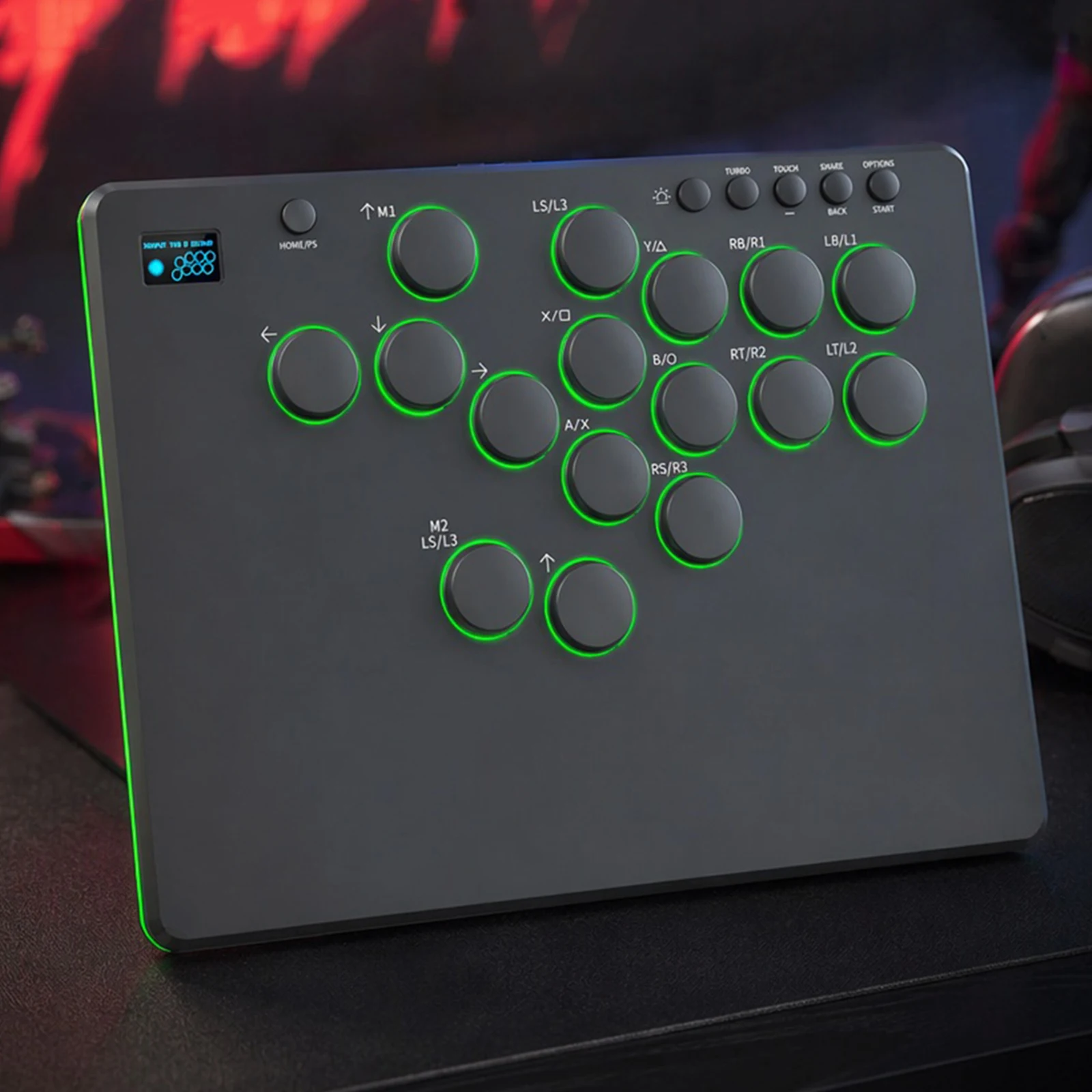 For PS 5/PS 5 Slim/PS 5 Pro Generic All-Button Arcade Controller Non-Slip with RGB Light&Hot Swap for Smooth Game Operation