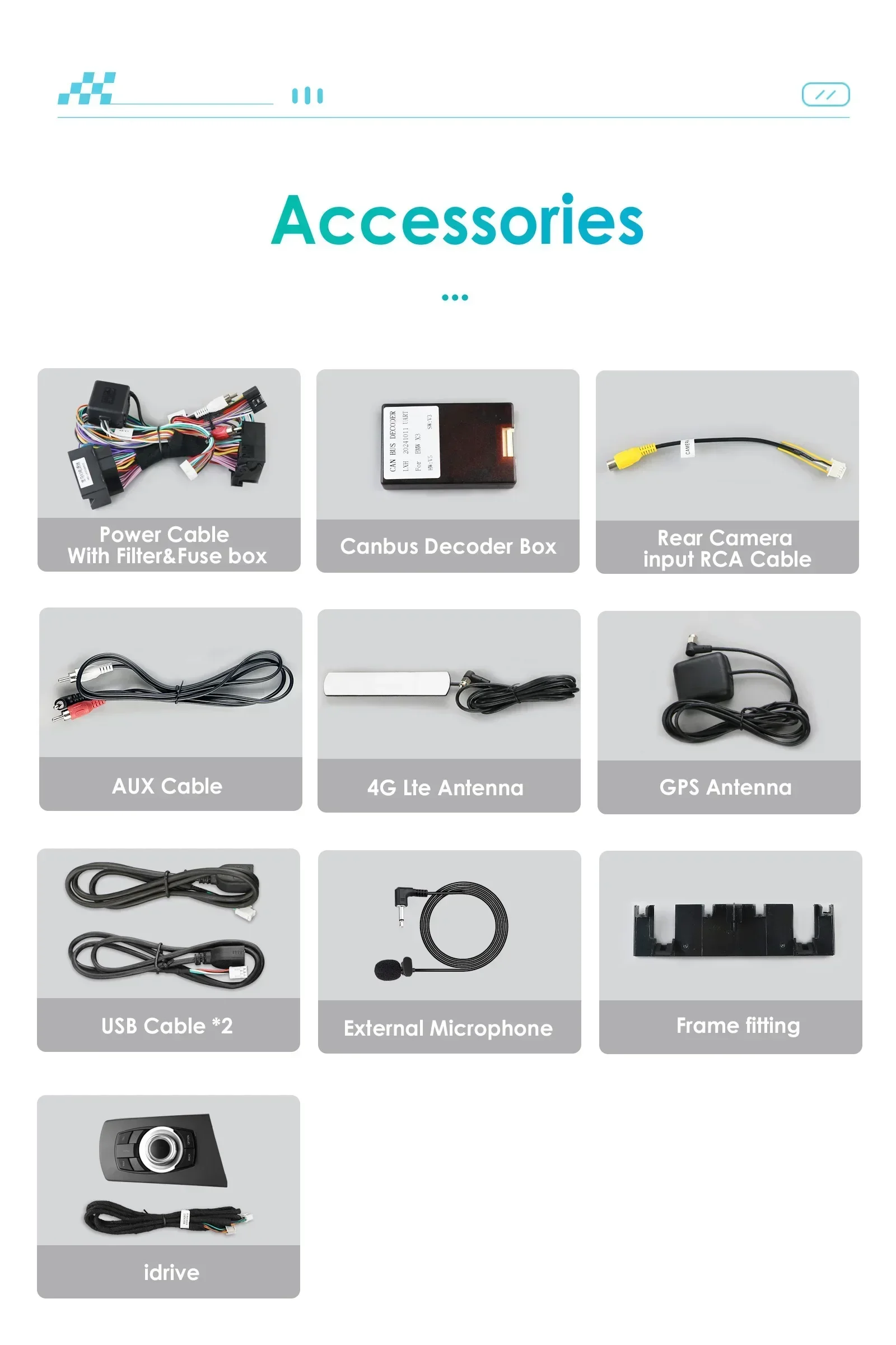 Sistemas inteligentes de carro Android 14 para BMW X3 E83 (2004-2010) sem suporte de tela original TPMS Wireless Carplay Android Auto