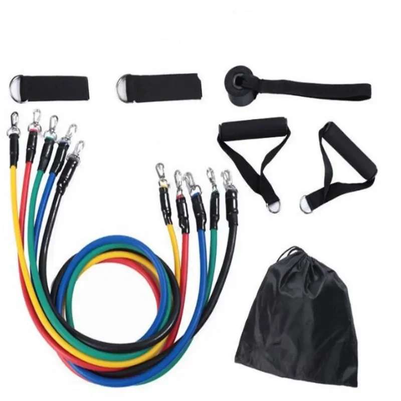 Multifunctional  11-piece set of multifunctional fitness tensioner