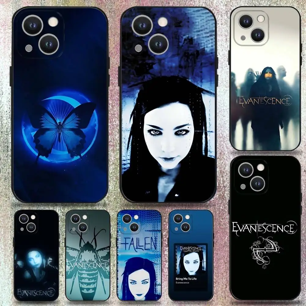 

Evanescence Amy Lee Phone Case For iPhone 16,15,14,13,12,11 Plus,Pro Max,XS,X,XR,SE,Mini,8,7,Soft Silicone Black Cover