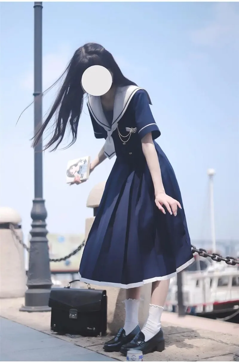 Lolita Japanischer Akademischer Stil Süßes Damenkleid Matrosenkragen Kawaii Vestidos Weibliche Sommer Niedliche Damenkleider Neu 2026 – Detail 11