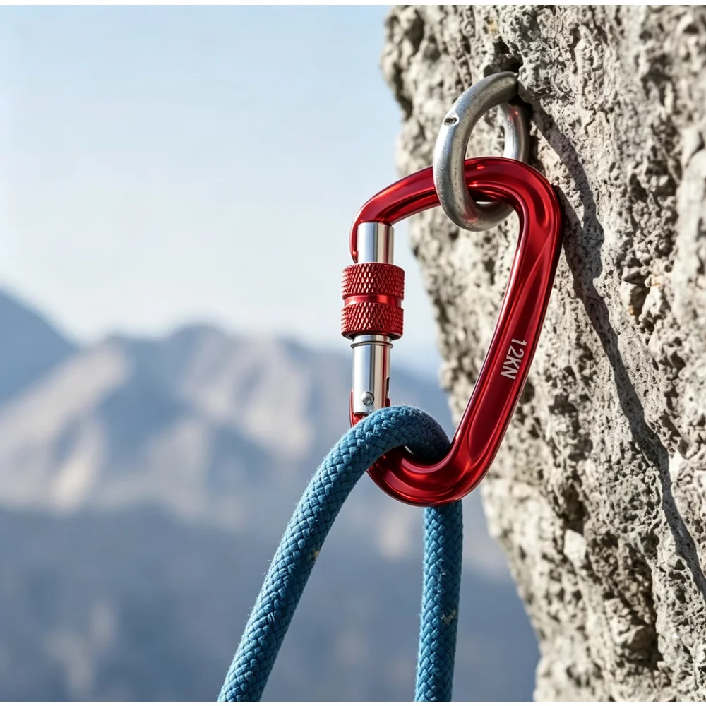 D Shape Accessories Aluminum Professional Carabiner Climbing Key Hooks Mountaineering Protective Equipment Security Master Lock