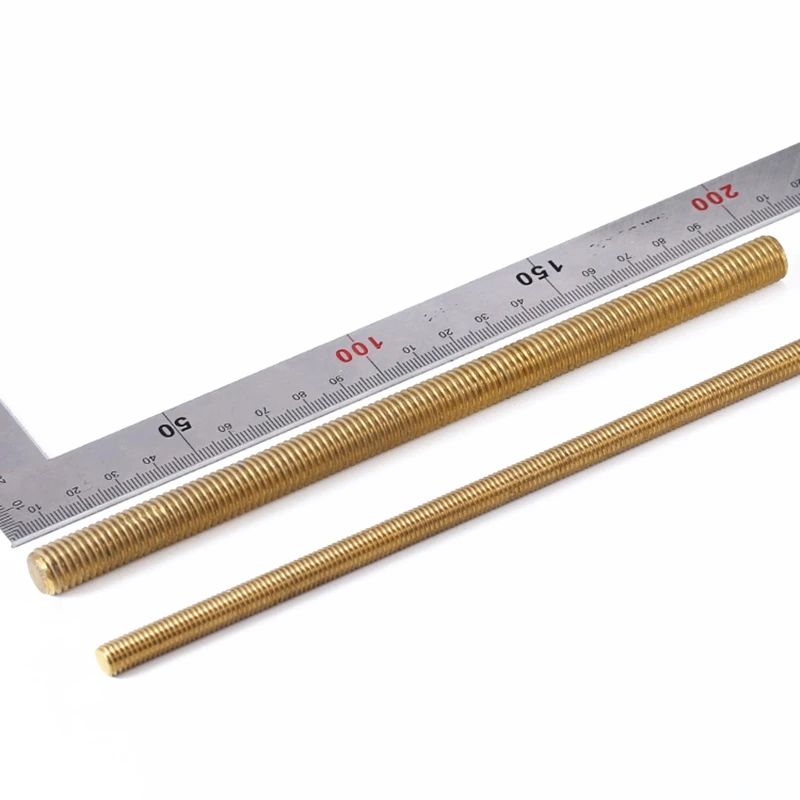 1PCS Brass Thread Rod M2 M2.5 M3 M4 M5 M6 M8 M10 M12M M14 M16 M18 M20 Solid Metric Bolt Full Thread Shaft Rod Bar Stud