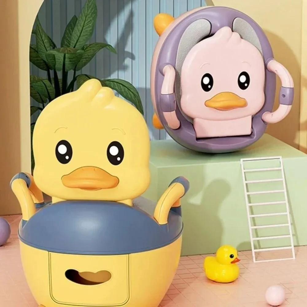 New Duck Potty Training Seat Drawer Style Cartoon Urinals Chair Moveable Ergonomic Design Toilet Supplies for 1-6 Years Old