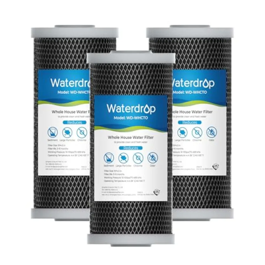 Whole House CTO Carbon Sediment Water Filter Cartridge Replacement for GE® FXHTC GXWH40L W10-PR Culligan® RFC-BBSA 10