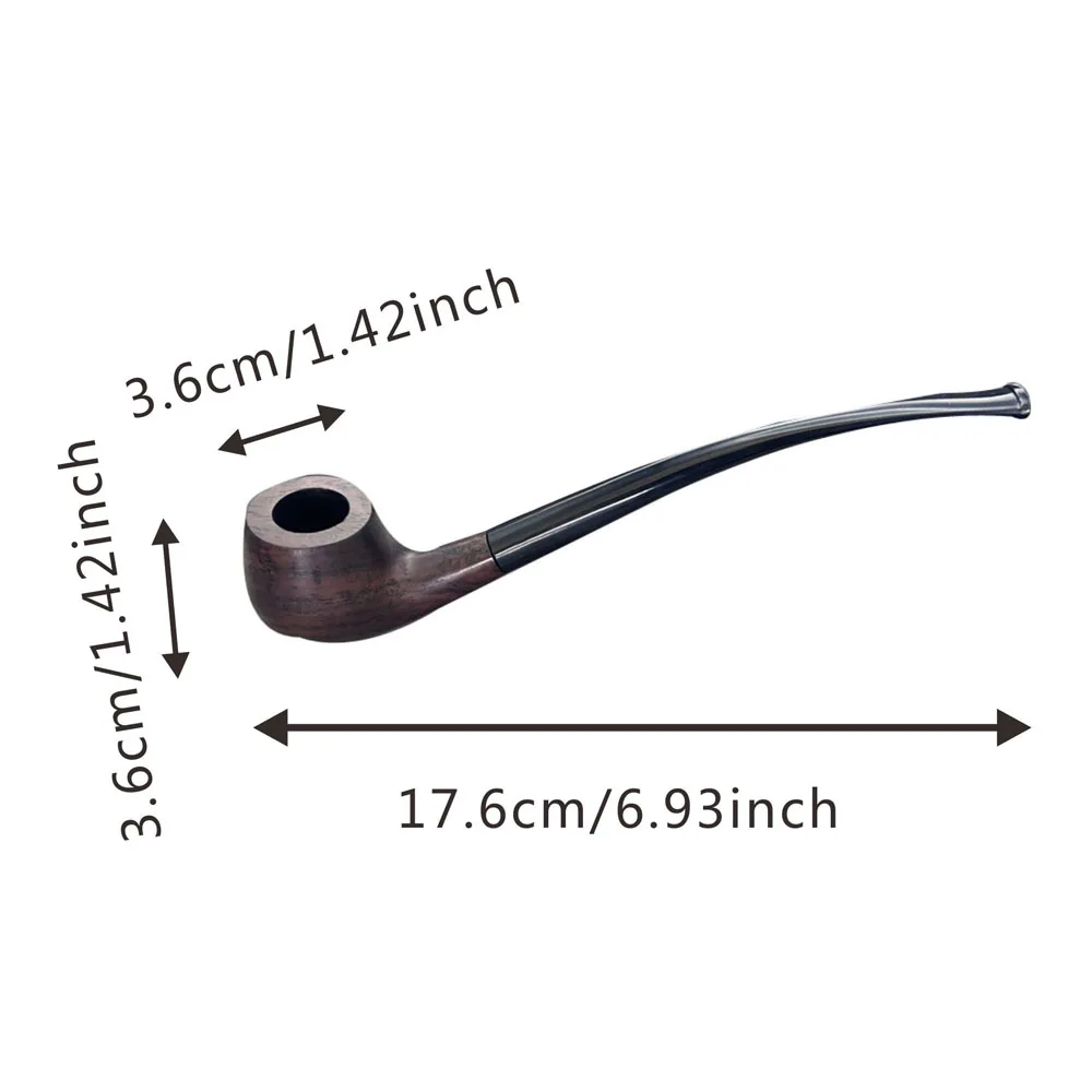 1pcs Handmade Natural Ebony Wood Pipe Durable Sandalwood Tobacco Smoke Pipes With Pipe Bag