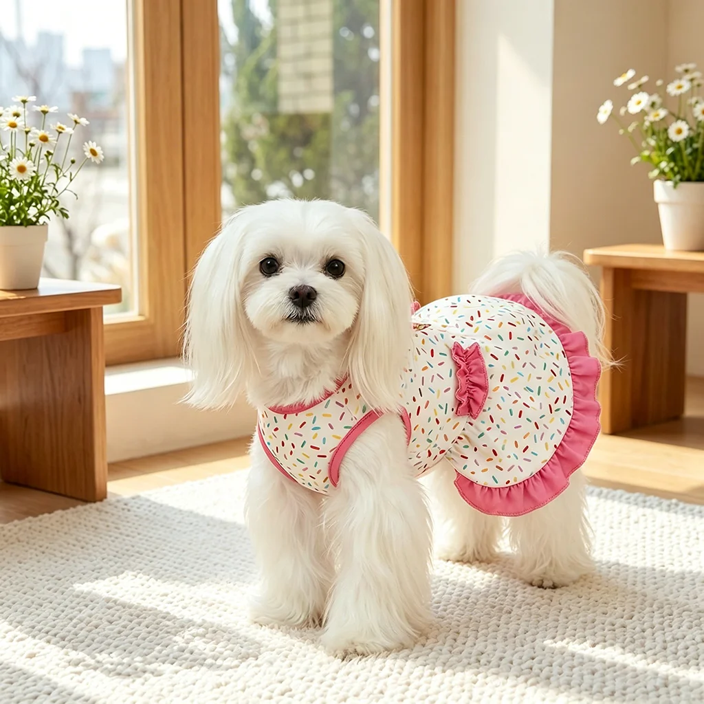 Vestido veraniego con estampado helado para perros y gatos - imagen 3