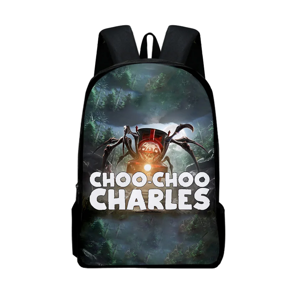 Trendy Popular Choo-Choo Charles Notebook Backpacks pupil School Bags 3D Print Oxford Waterproof Boys/Girls Laptop Backpacks