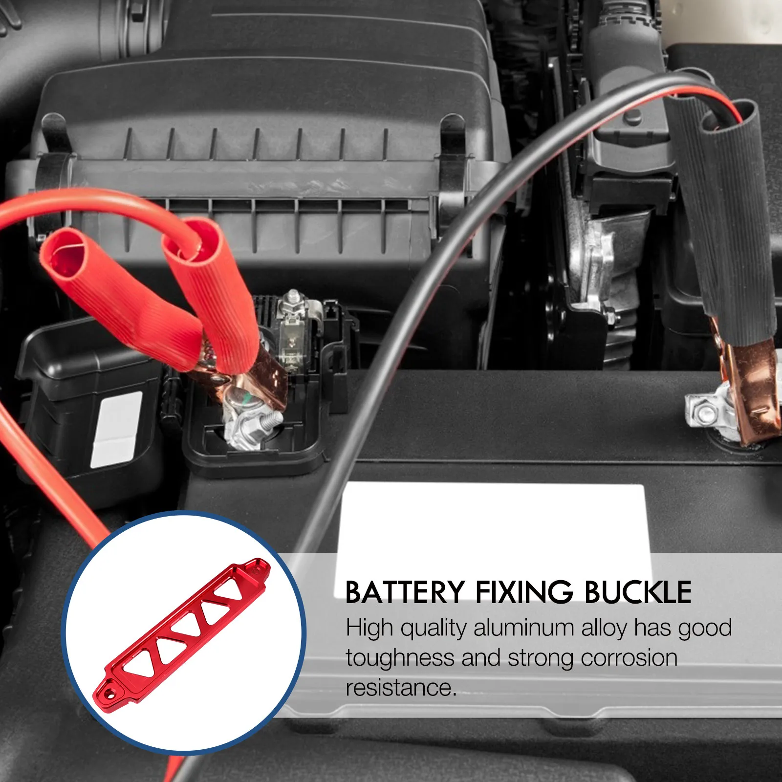 1Pcs Aluminum Alloy Battery Rack for Car Truck Suv Heavy Duty Battery Fixing Bracket Corrosion Resistant Anodized Finish Car