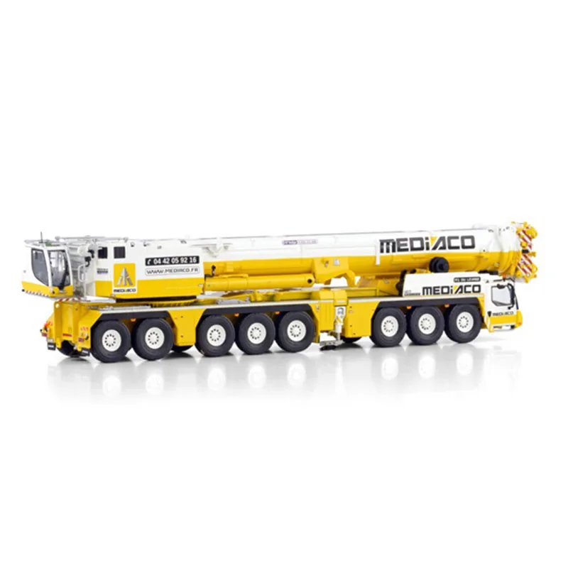 Diecast 1:50 Scale Liebherr Ltm 1650-8.1 Crane MEDIACO 51-2150 Alloy Simulation Engineering Vehicle Model Collection Ornament