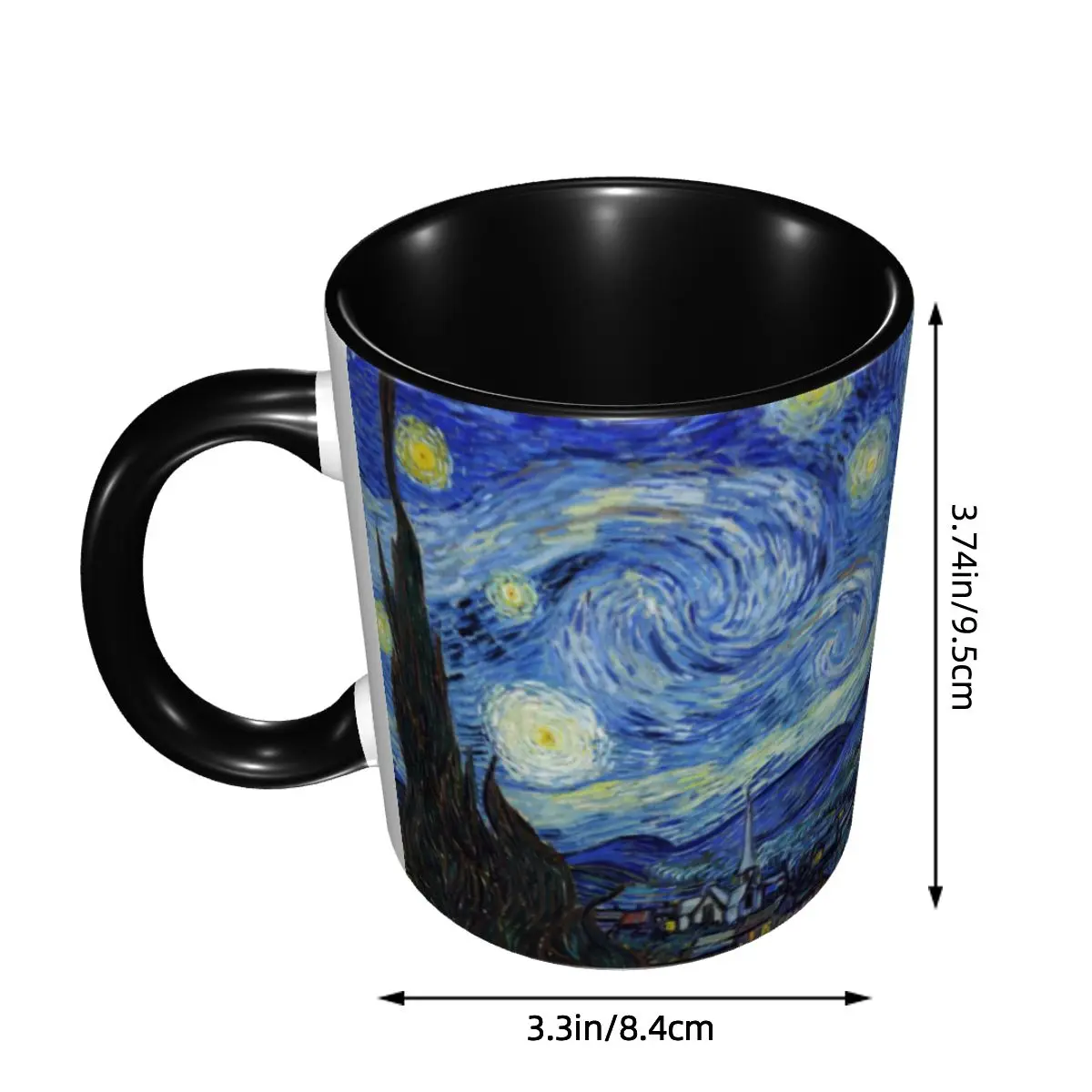 Vincent Van Gogh Starry Night Coffee Mug DIY Personalized Art Painting Ceramic Milk Tea Mug Cup