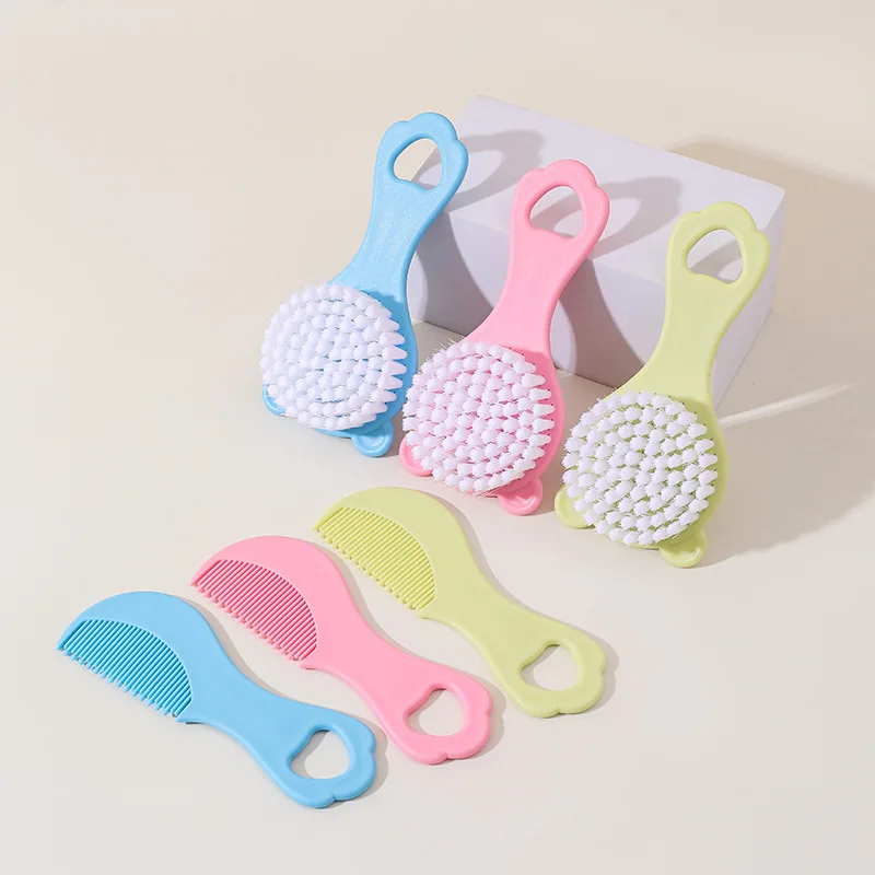 

Brush Newborn Scalp Cradle Infant Comb with Hairbrush for Delicate Skin Feature Pattern New Parents Essential Hair Care Tools