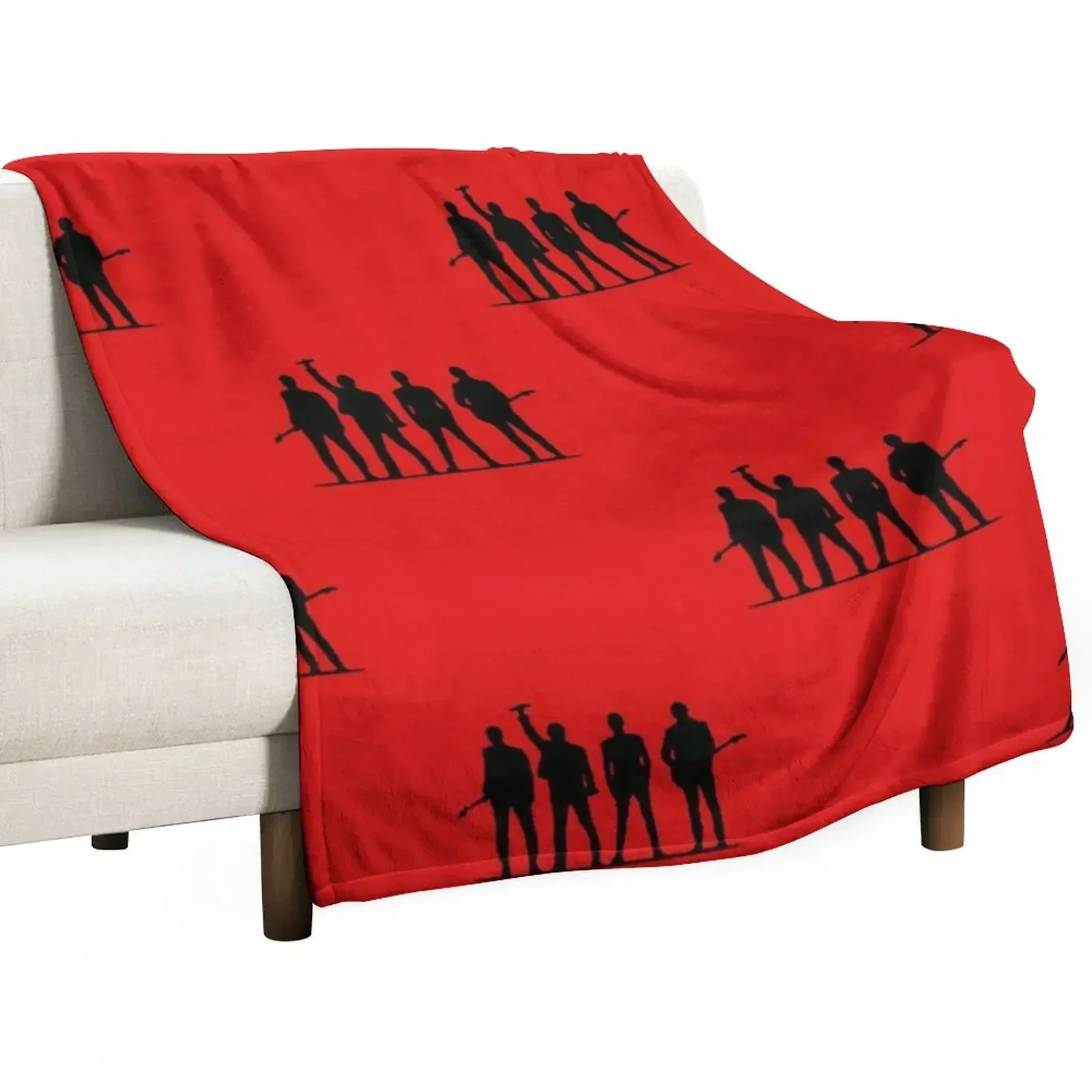 U2 silhouette The Joshua Tree Tour Throw Blanket Bed linens Sofas Shaggy Blankets